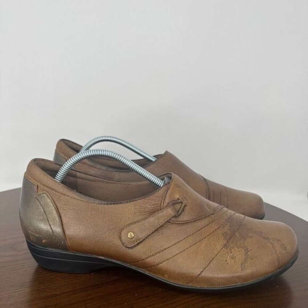 Dansko Franny Shoes Women's 40 / 9.5 Brown Leather Round Toe Slip On 5500160200 - Picture 5 of 16